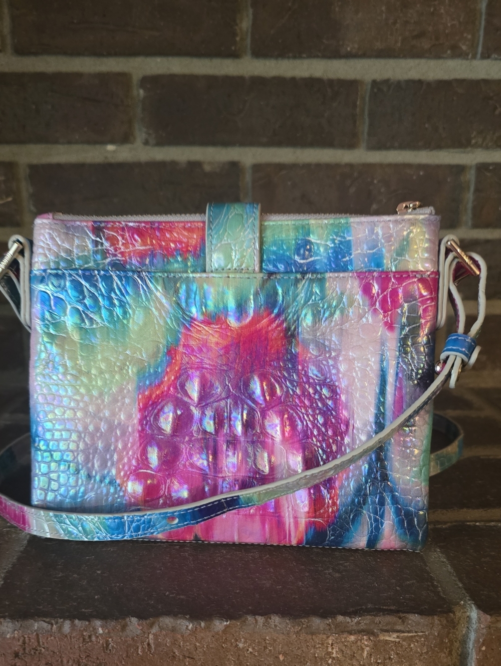 Brahmin Mina Crossbody Organizer Multicolor Melbourne Leather - Picture 5 of 9